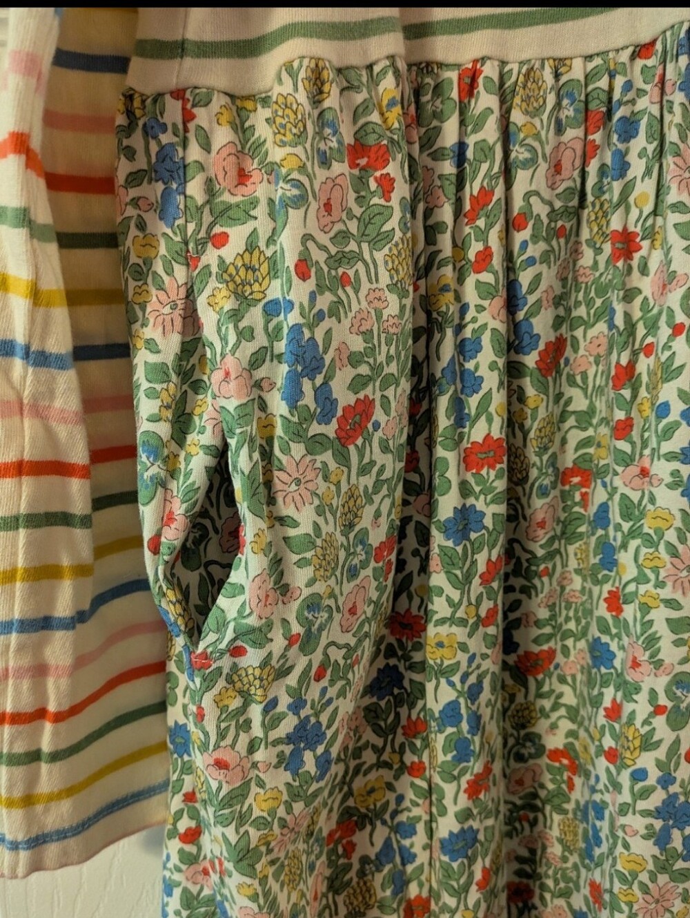 Mini Boden Long Sleeve Floral Dress With Pockets - Picture 4 of 5